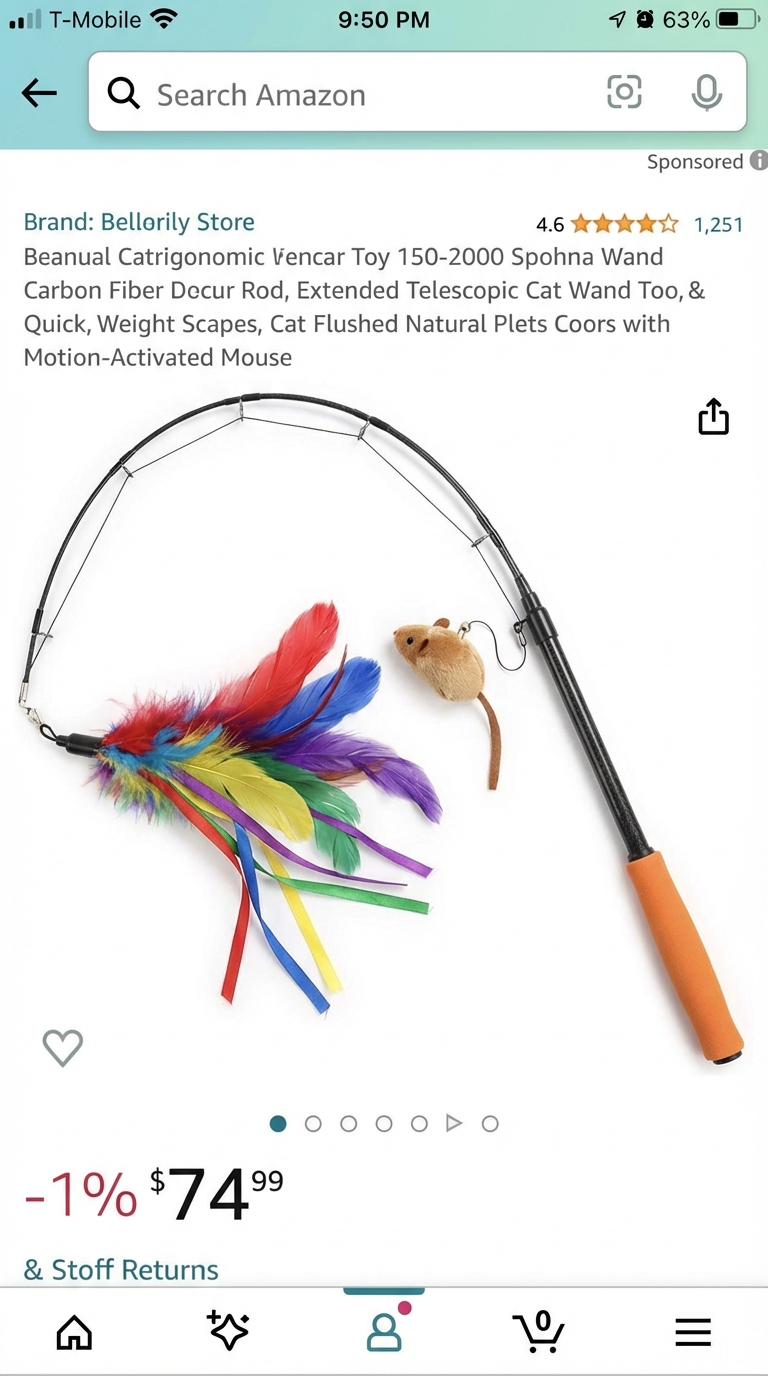 Interaktive Katzenangel - 5-in-1 Set