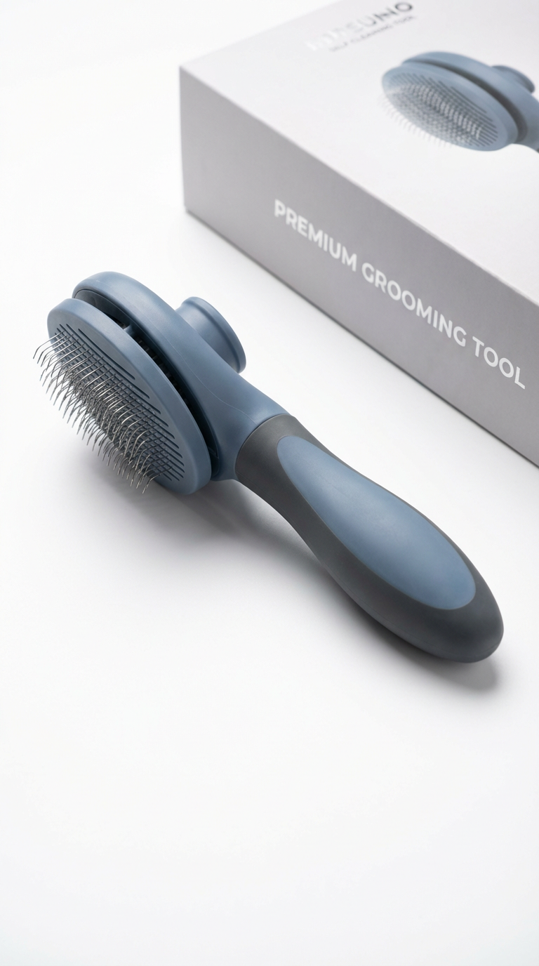 Premium Haustierbürste - Selbstreinigend